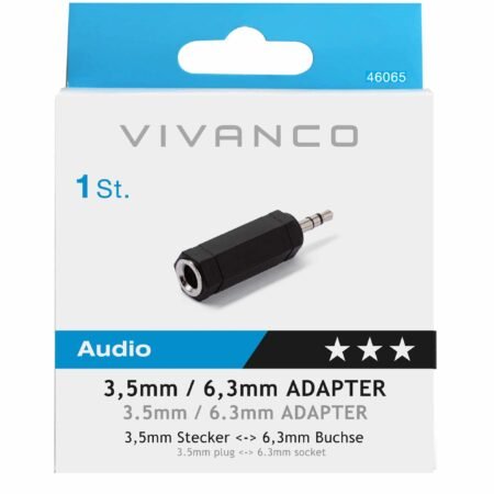 Adapter 3.5mm/6.3mm, stereo , Vivanco 46065