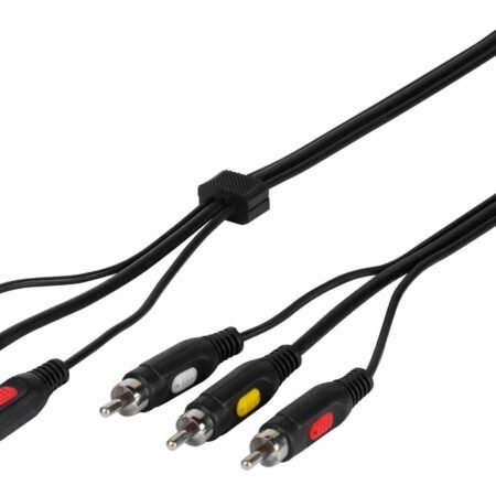 RCA video connection - 3x RCA plugs 3x RCA plugs - For transfer of picture and sound between two pieces of equipment with RCA sockets