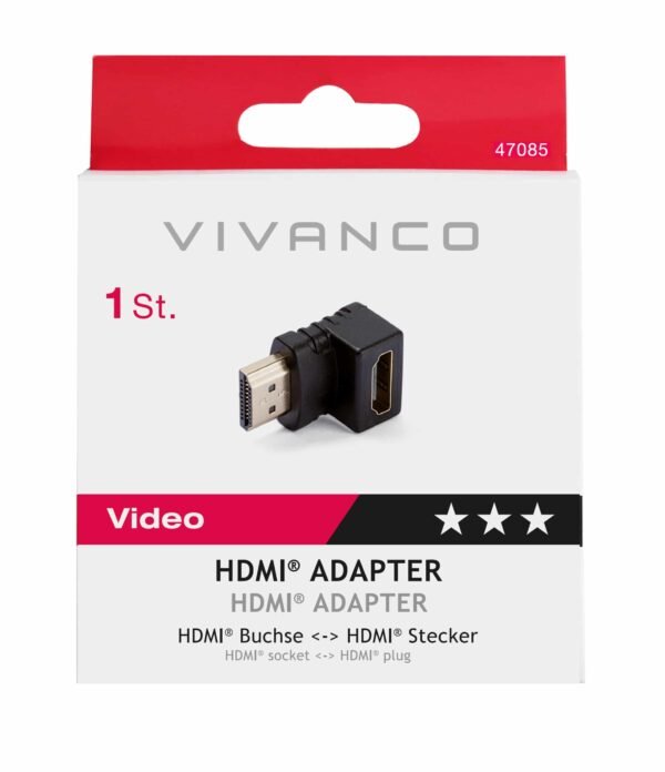 HDMI 90° angled adapter , Vivanco 47085